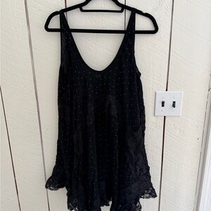 Free People Black Lace Detail Dress